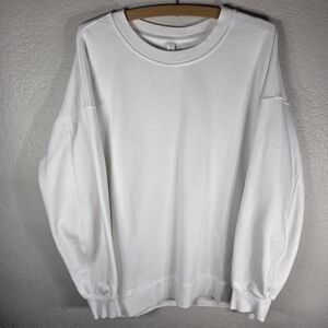Lululemon White Perfectly Oversized Crew Size 10 Long Sleeve Women’s